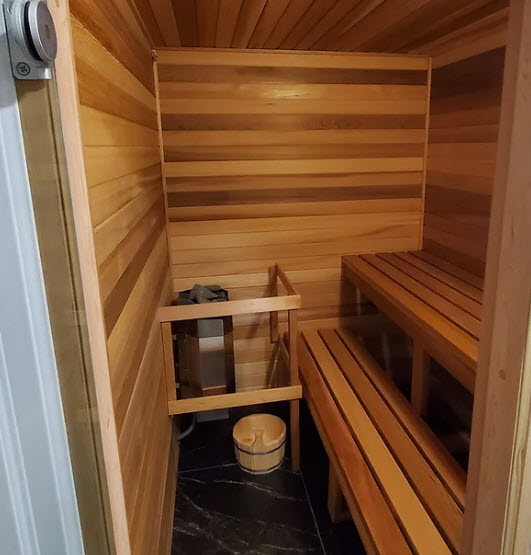 Basement sauna